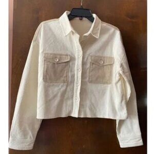 Pink Lily Corduroy Cropped Jacket